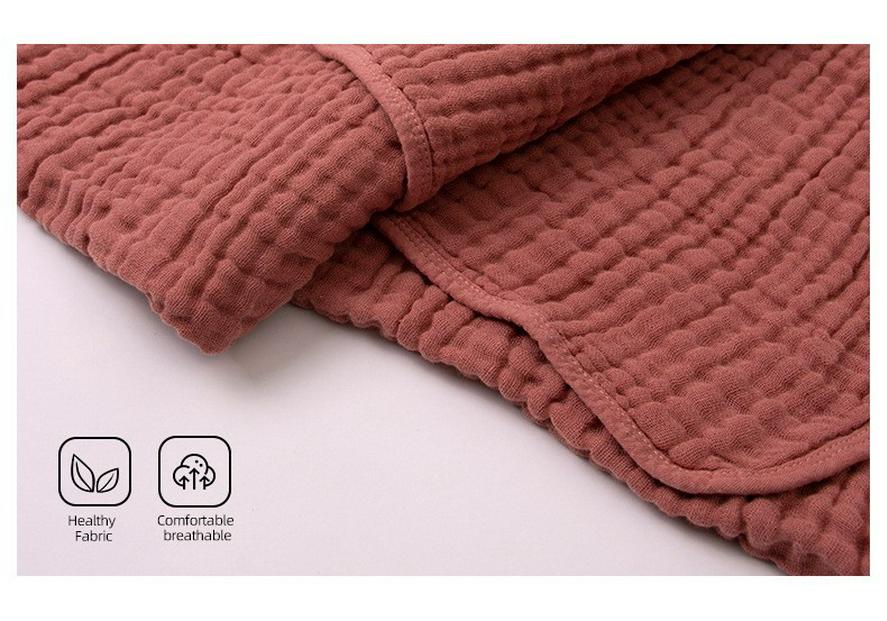Hooded Baby Bath Towel & Soft Gauze Swaddling Blanket