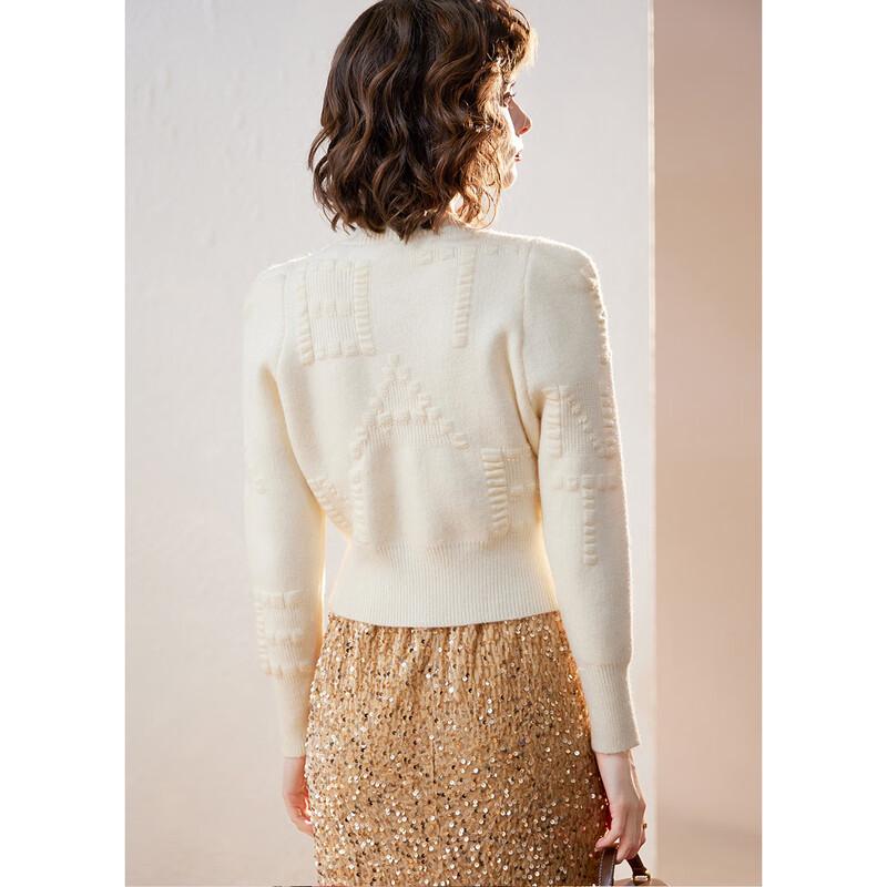 Gilet Tricot Texturé Automne/Hiver pour Femme Bailuyu