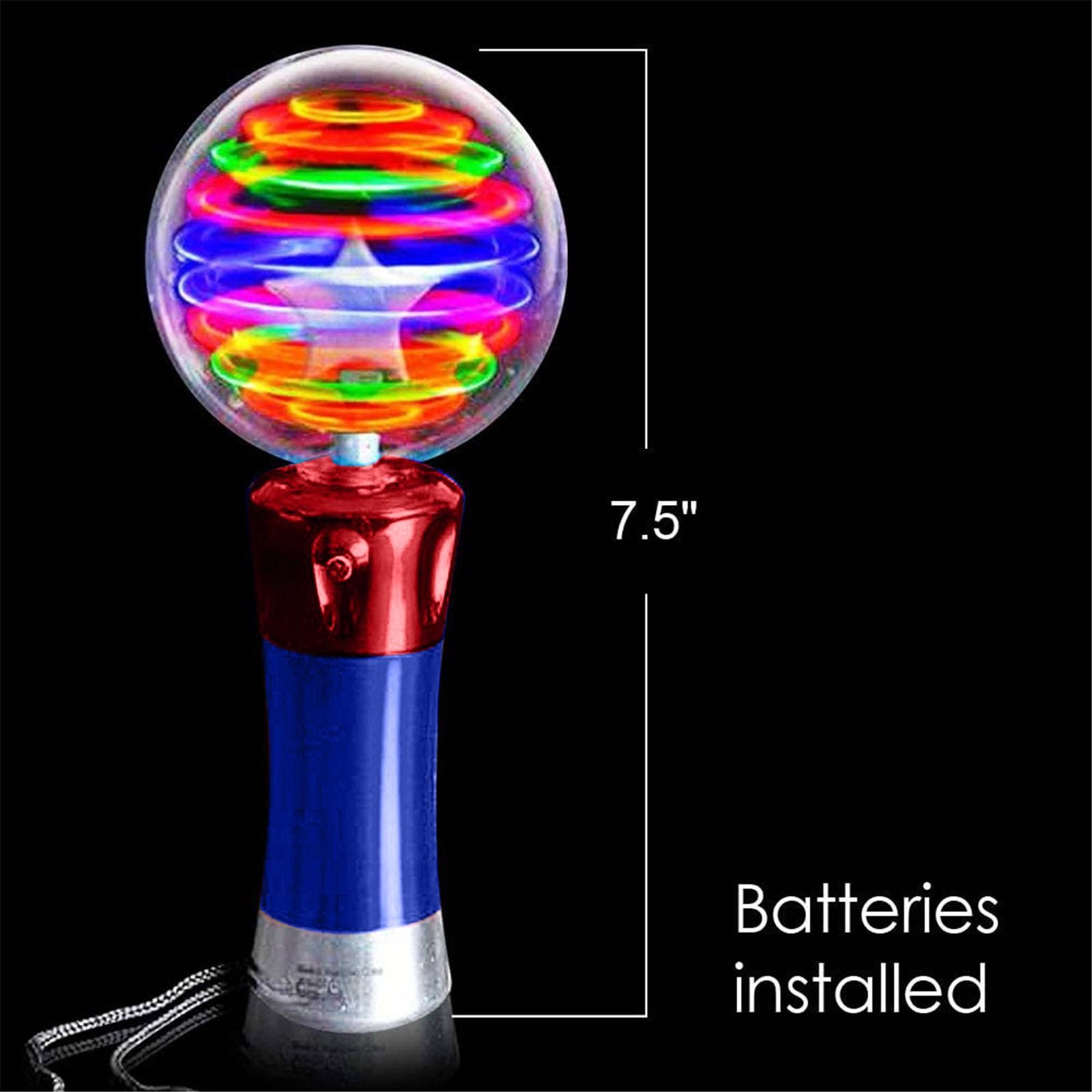 Детский светящийся шарик-игрушка-палка со светодиодной вспышкой и вращающимся световым — фото 4