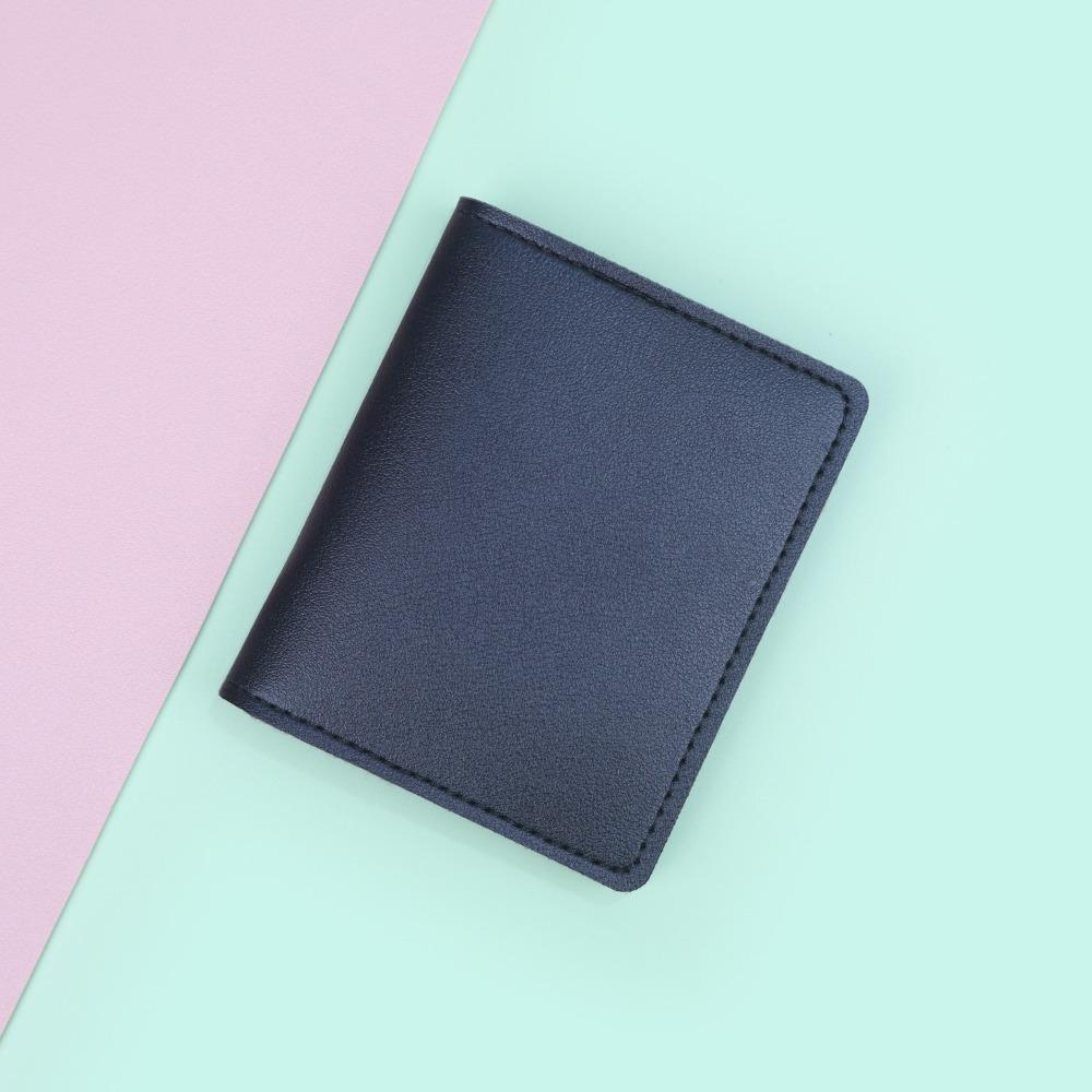 New PU Leather Women Short Wallet Two Fold Large Capacity Slim Small Wallet Coin Purse Women Girls