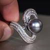 High End Ladies' Dazzling Pearl Ring, New Jewelry, Dazzling European And American Design Sense, Personalized Design Jewelry