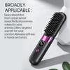 Wireless Hair Straightening Brush, 30s Fast Heat Ionic Ceramic Straightener Comb, Portable Cordless Quick Styling Tool for Travel & Daily Touch-Ups
