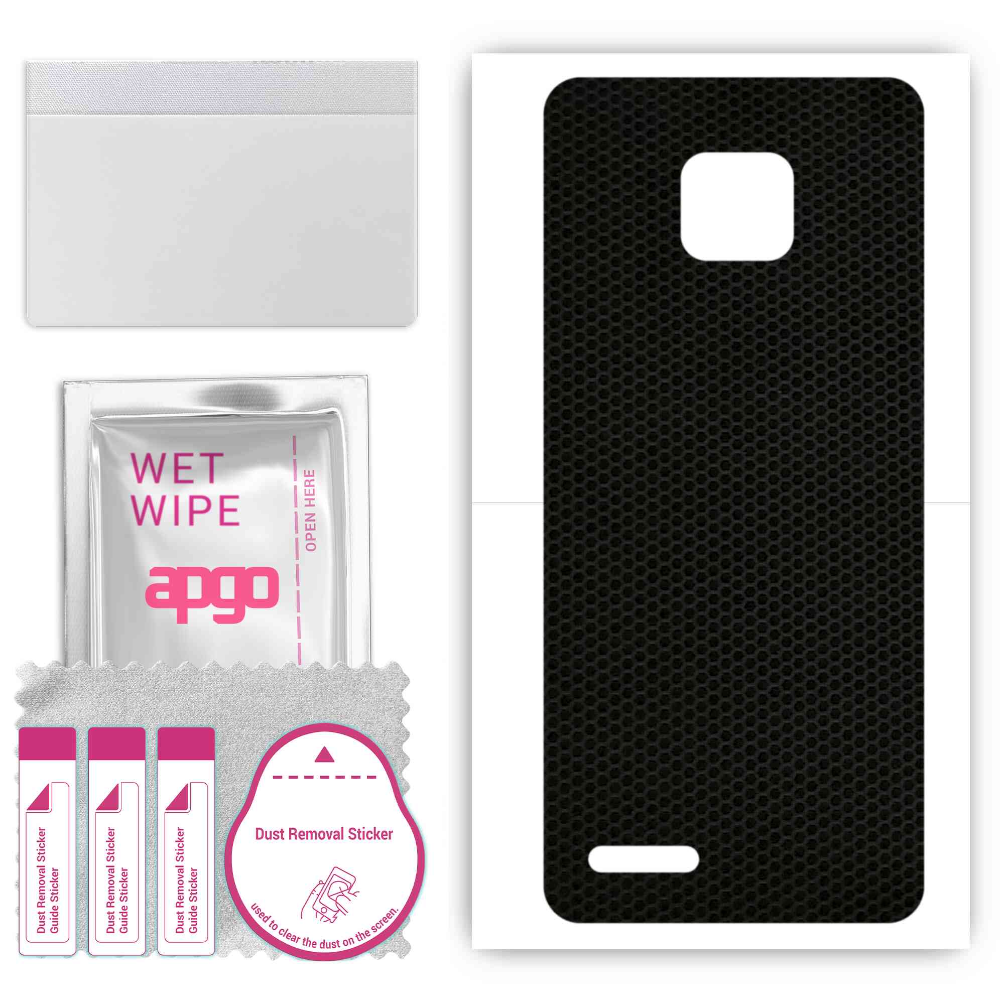 

apgo Protective Skin Sticker for the back compatible with Ulefone Note 7, Wrap Film, Foil, Vinyl - Pattern Matrix
