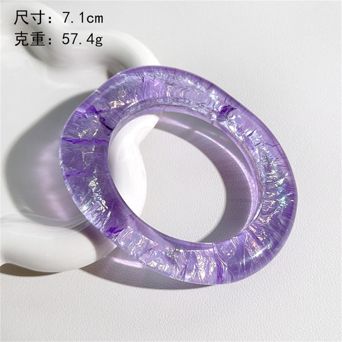 

Transparent Acrylic Gentle Wave Wide Version Square Resin Charm Bangle Exquisite Bracelet for Women Travel Jewelry Bangle 71mm