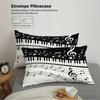 3pcs Music Score Pattern Printed Bedding Set 1*quilt Cover+2*pillowcasefor Teenagers and Adult Bedroom Birthday Gift