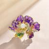 Fashion Peony Flower Brooches Exquisite Rhinestone Pearl Flower Pins Party Office Birthday Gift Wedding Corsage Jewelry
