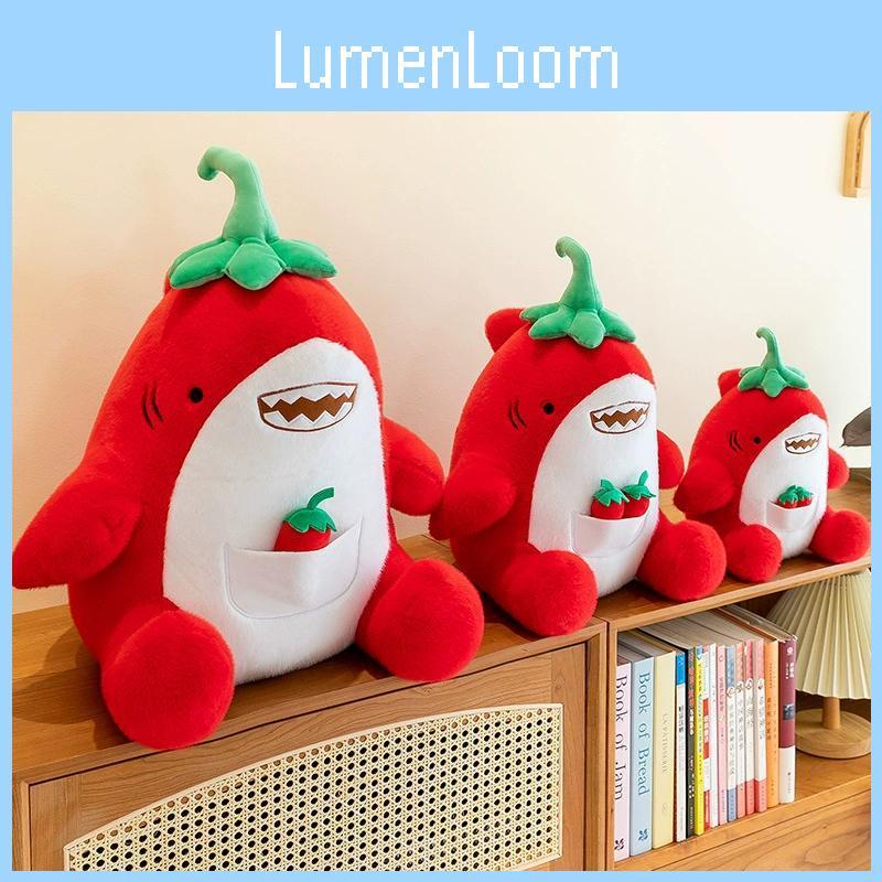 Chili Pepper Creative Shark Plush Doll Marine Animal Cushion Plushie Gift Toy
