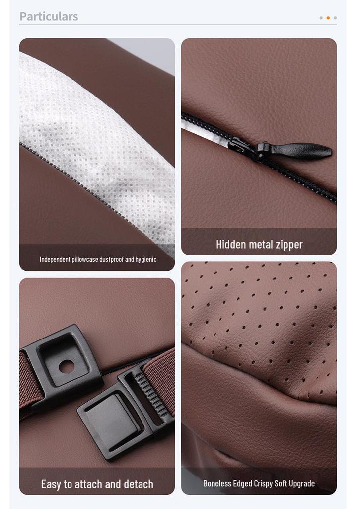 Car Headrest Lumbar Support Cushion & Neck Pillow for GAC Trumpchi GS4/GS8/M8/M6, Shadow Leopard & GS3