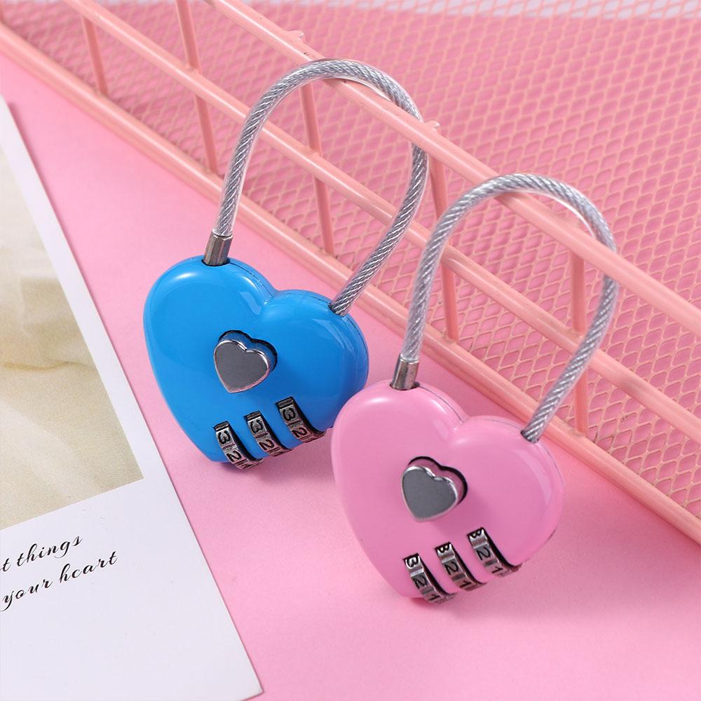 Password Lock Luggage Travel Lock Combination Padlock TSA Customs Code Lock Heart Shape Padlock