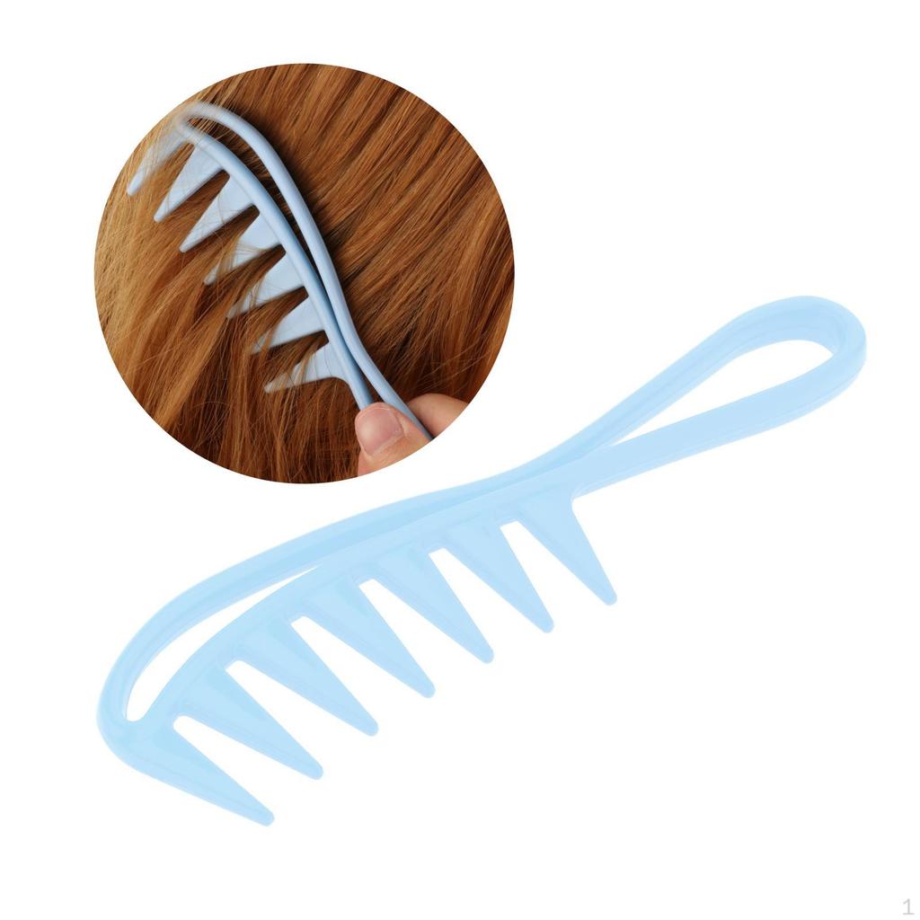 Antistatic Wide Styling Comb, Hair Comb for Hairdressing with Handle, Curly Wet Hair,