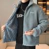 Lamb Wool Autumn and Winter Coat Cotton Coat Men's Trendy Winter Wear Hong Kong Fashion Brand Loose Casual Couple Cotton Coat Jacket Men