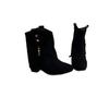 Western pointed fashion boots retro versatile inner height increase tassel pile new autumn and winter cowboy boots