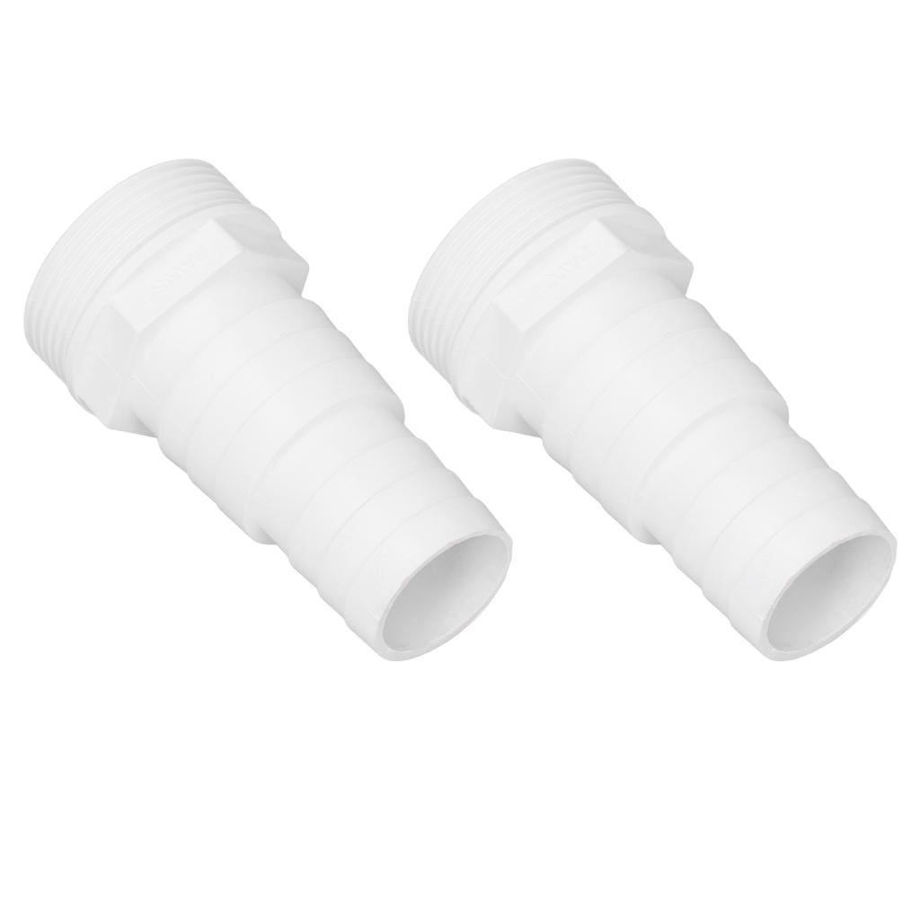 2pcs Pool Pump Hose Adapter 1‑1/2inch Male Thread Plastic Pool Filter Hose Adapter for Replacement