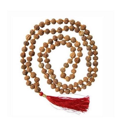 Чётки из Рудракши сертифицированные (6 мукхи), Rudraksha Mala Certified (108 beads), Kalyan Puja