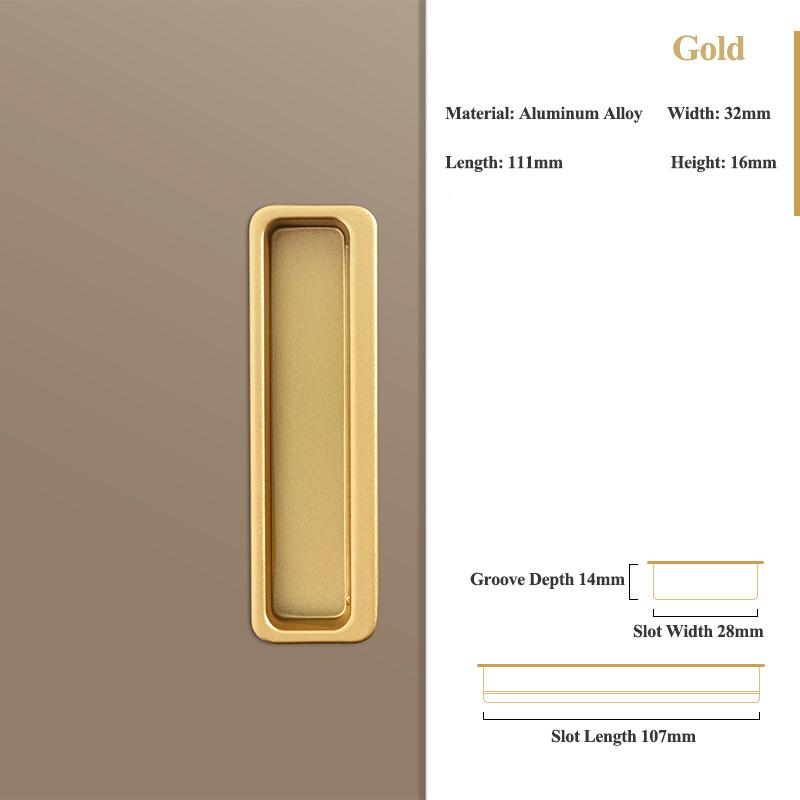 Modern Minimalist Embedded Grooved Sliding Door Handle Concealed Extended Cabinet Handle Wardrobe Closet Furniture Drawer Pulls