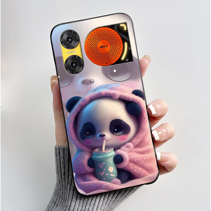 Case For ZTE Nubia Music 2 Z2460 Z2353 Music2 Phone Case Cute Rabbit Black Cover For ZTE Nubia Music Soft TPU Silicone Casing