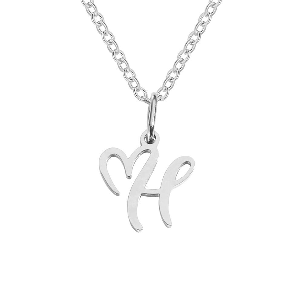 St. Delan Versatile 26-Letter Stainless Steel DIY Necklace Pendant