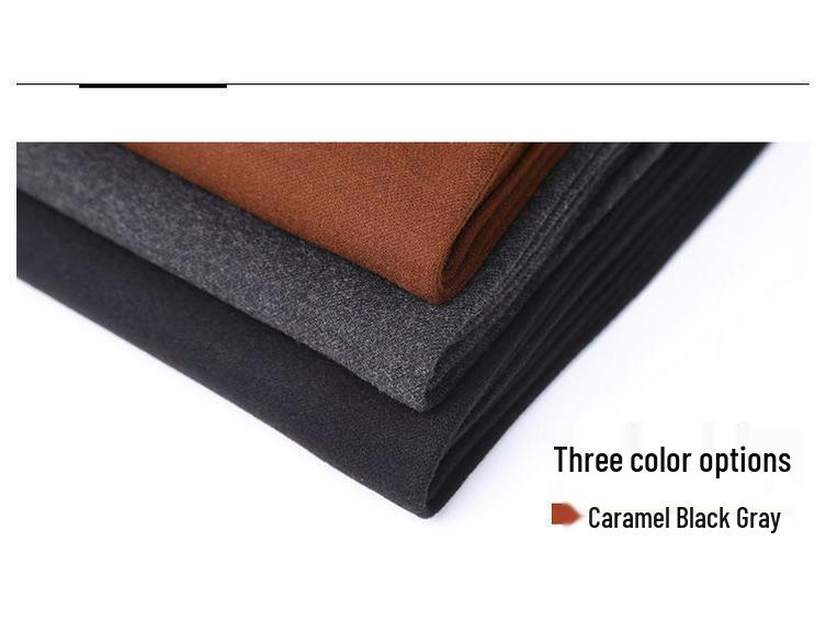 Women's Wool Wide-Leg Nine-Point Pants - Autumn/Winter, Loose, Slimming, Korean Style.