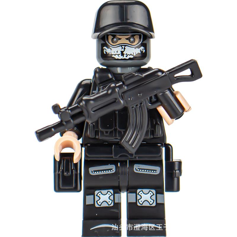 Ninja Warrior Superhero Doll With Weapon Single Building Block Assembly Toy