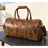 Handgefertigte Reisetasche aus Büffelleder: Herren Wochenend-Reisetasche mit Schuhfach
