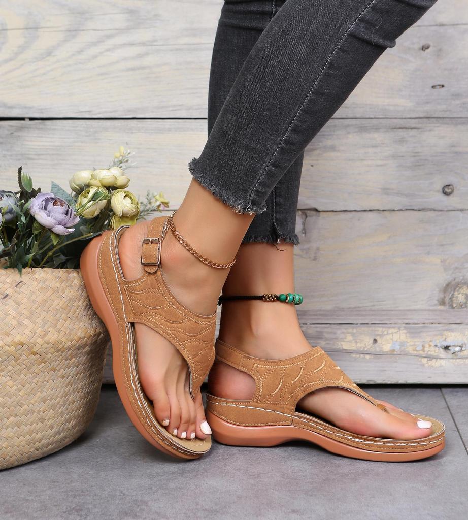 2021 Roman Style Women's One-Strap Sandals, Size 43