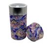 Noguchi Kumataro Tea Garden Tea Large Capacity Yuzen Washi Paper with Inner Cherry Blossom Blizzard Made in Stylish Caddy, 200g, Lid, Design, Japan,