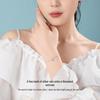 Pearl Crushed Silver Fu Fu Sterling Silver Ingot Bracelet: Exquisite High-End Beaded Bracelet, Ideal Birthday Gift