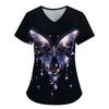 Butterfly Element 3D Digital Printed Women's Personalized and Fashionable Round Neck Short Sleeved T-shirt