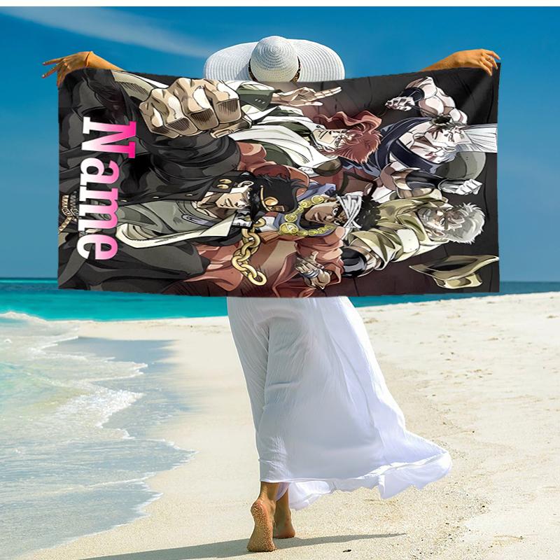 Personalized Customized Proof Beach Towel with JoJo's Bizarre Adventure Pattern - Soft, Absorbent,quick-drying,perfect Swimming,camping&bathing
