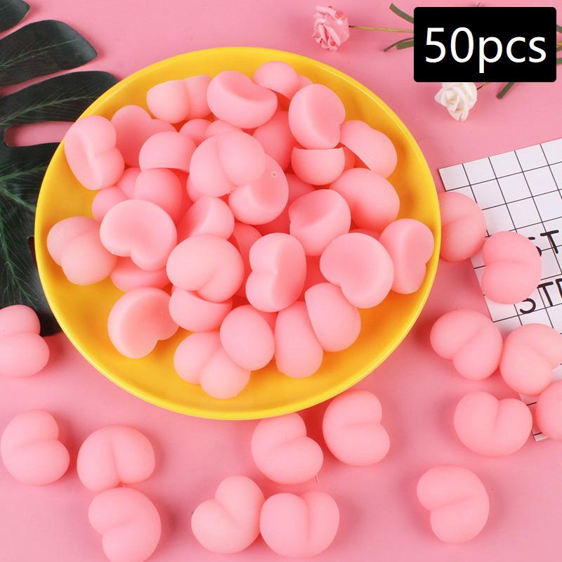 10/30/50 Fun Butt Mochi Squeezable 3D Stress Relief Peach Butt Stickers For Phone Decoration Accessories Toys