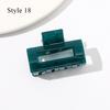HFYJ Hollow Small Size 4cm Square Hair Claws Acrylic Jelly Color Hairpin Shark Crab Hair Clip Claw Hair Accessories for Women