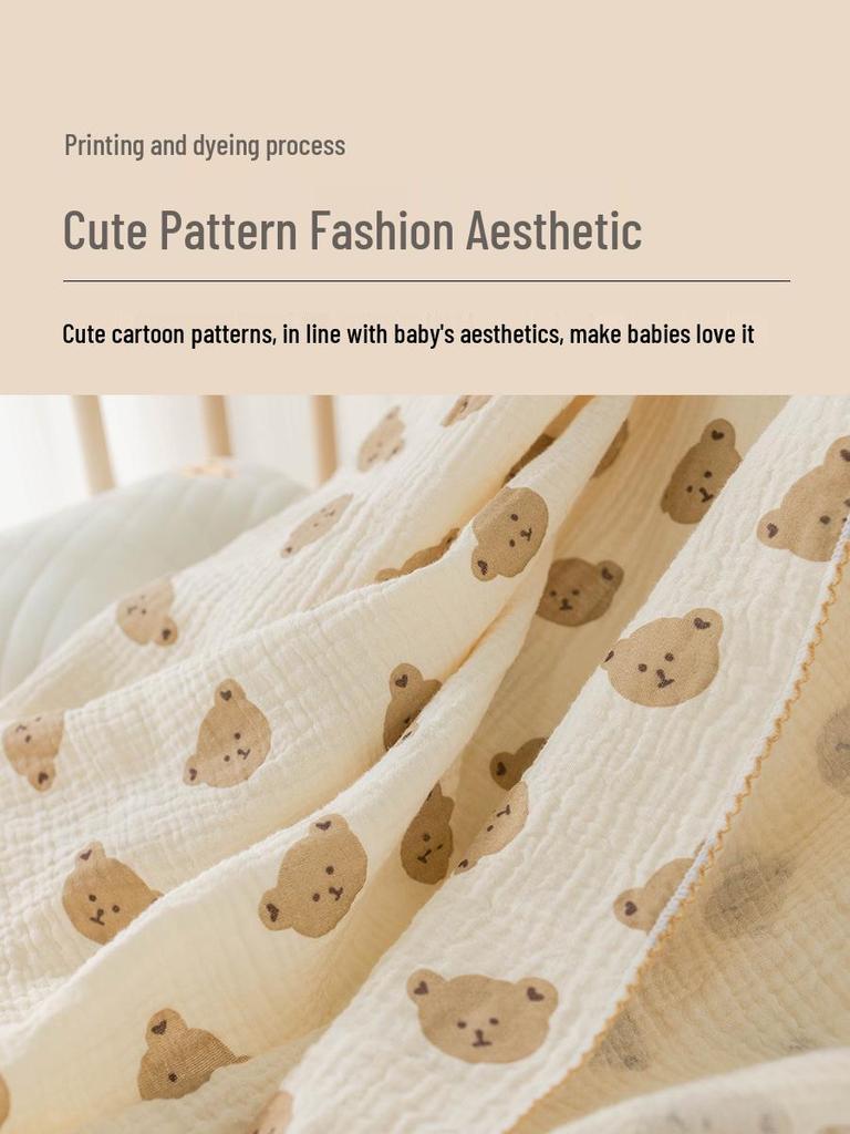 Double-Layer Cotton Gauze Baby Swaddle & Bath Towel Blanket