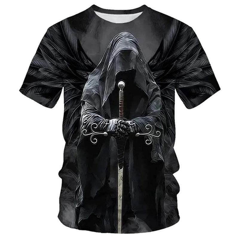 

Skull 3D Men s T-shirt Fashion Hip Hop Round Neck Short Sleeve Shirt Harajuku Men s T-shirt Extra Large T-shirt Suitable for Men s Clothing XS