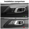 Interior Door Handle Bowl Cover Trims Bezels for Ford Bronco + Carbon Fiber