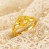 Little Sunflower Open Ring, Women's Niche Design Hollow Versatile Daily Wear Finger Ring Open Adjustable
