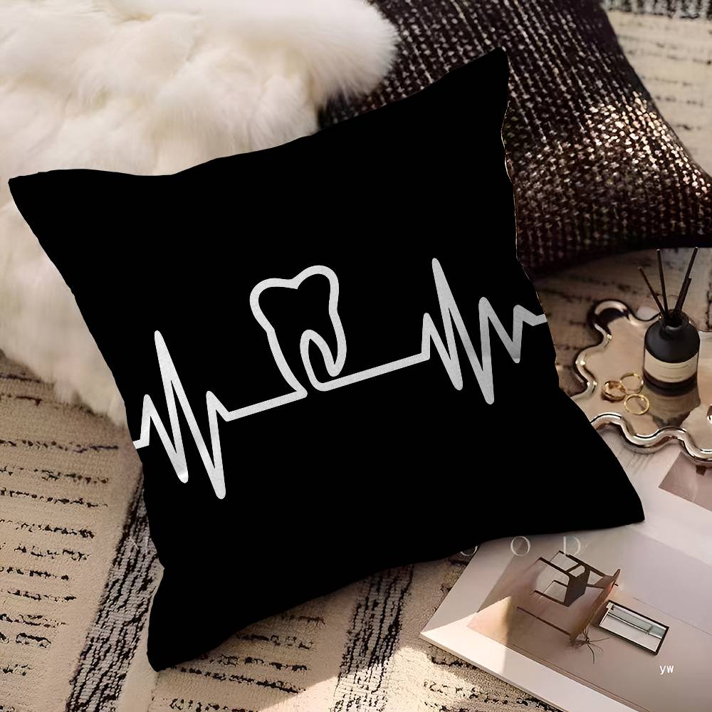 The Dentist Tooth Pillow Cushion Cover Pillowcase Living Room Sofa Home Decor Customized
