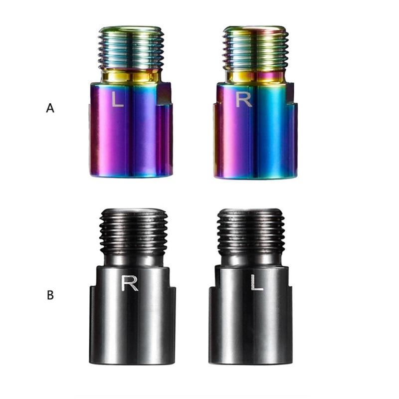1Pair Steel Or Titanium Bike Pedal Extenders Bicycle Pedal Spacers For Mtb Road 9/16 Inch Bike Pedal Adapters Spacers Bike Parts