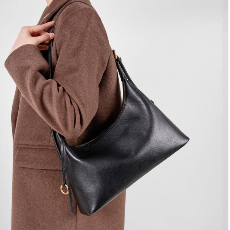 2026 Tote Bag 100-tie First Layer Vegetable Tanned Cowhide Single Shoulder Underarm Leather Female Large-capacity Commuting