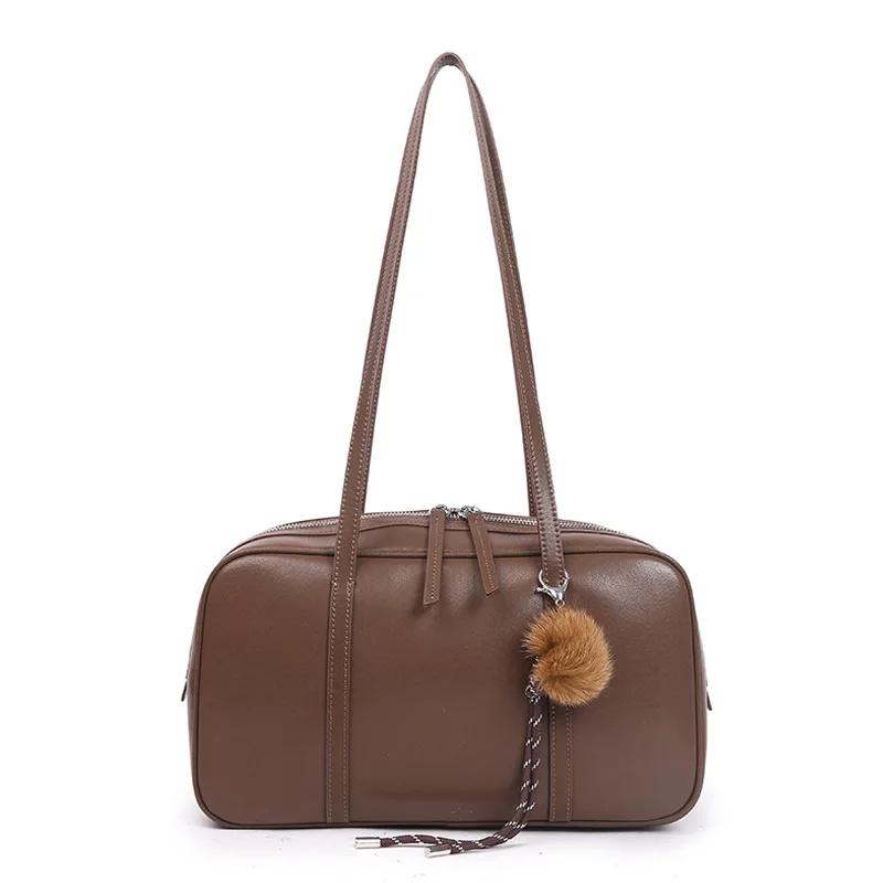 Hochwertige Luxus-Tote-Bag im Vintage-Stil aus Rindsleder für Damen 2026 - Großes Fassungsvermögen, Elegante Umhängetasche für Pendler