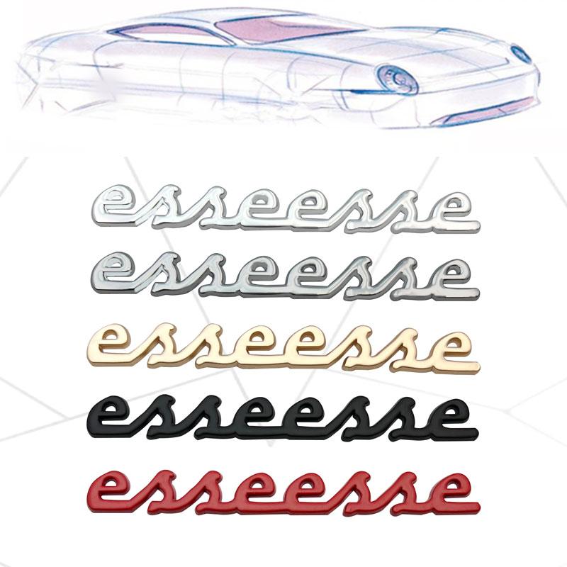 1 stk 3D Metall Esseesse Bilklistremerke Sinklegering Bilkarosseri Side Bak Bagasjerom Emblemer 695 595 Esseesse Logo For 500 695 595 Esseesse Auto Tilbehør
