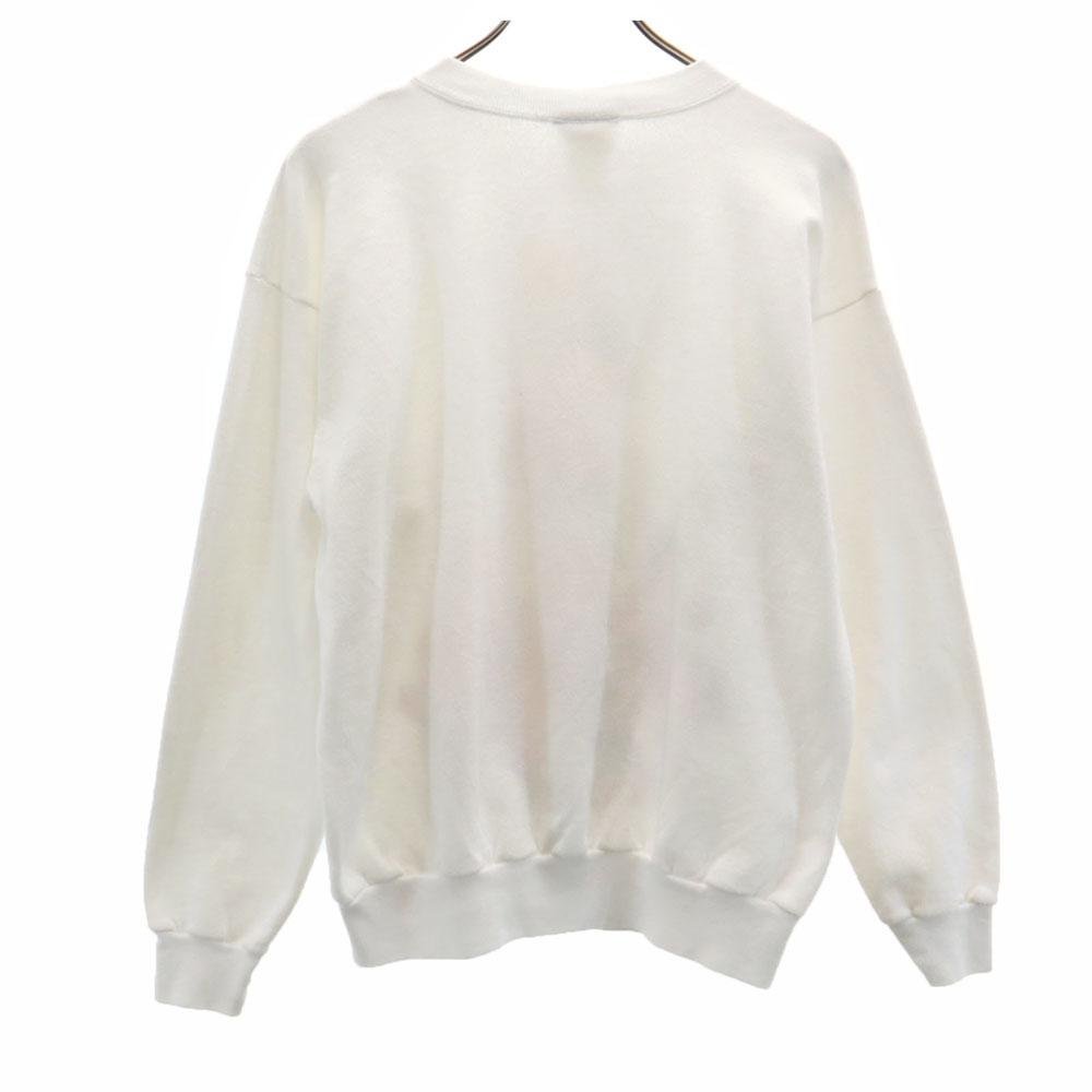 PEANUTS 90s Made in USA Old SnoopyPattern Long sleeve sweat trainer Men's Used