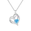 Xiyin Heart Pendant Necklace: European-American Eternal Love Double-Layer Design