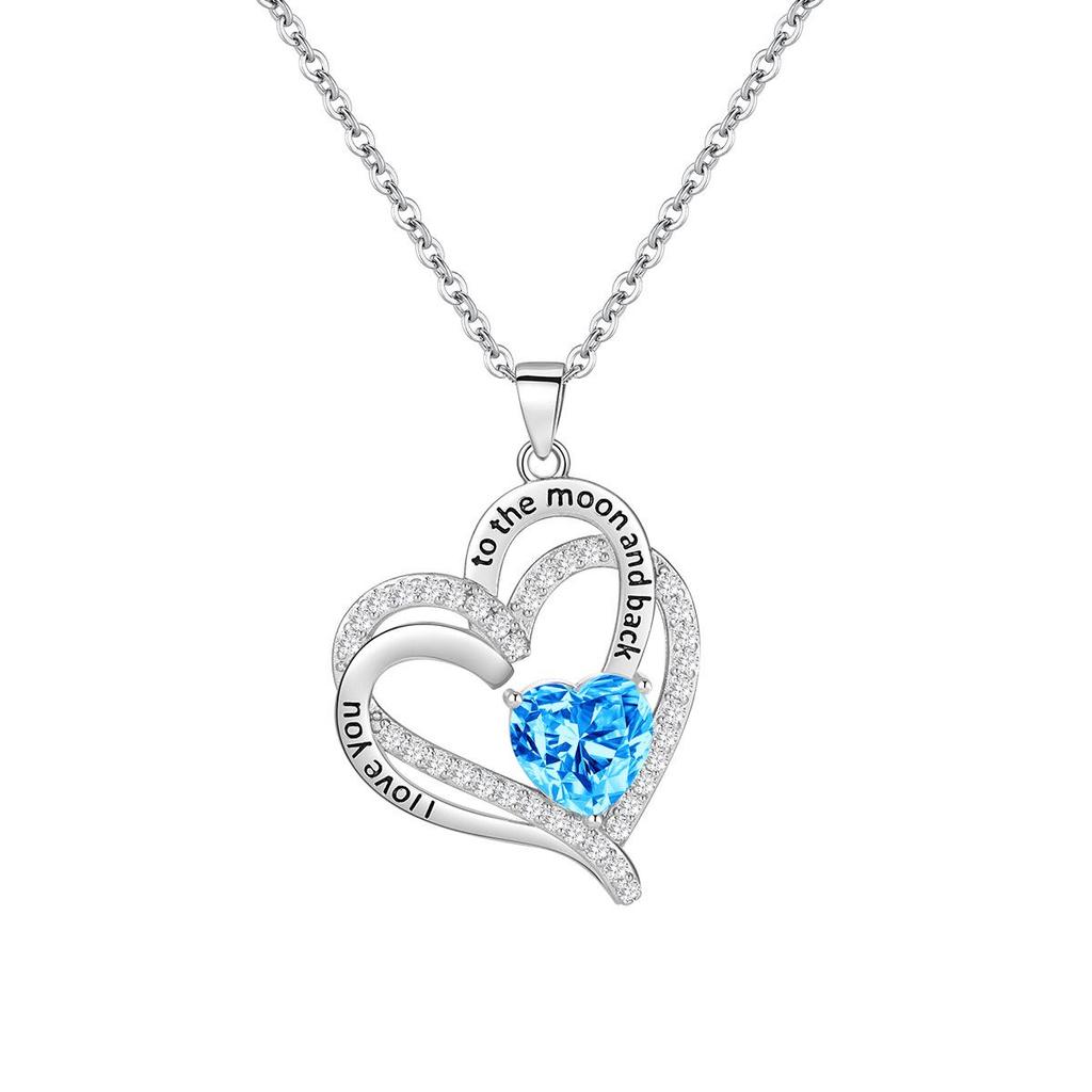Xiyin Heart Pendant Necklace: European-American Eternal Love Double-Layer Design