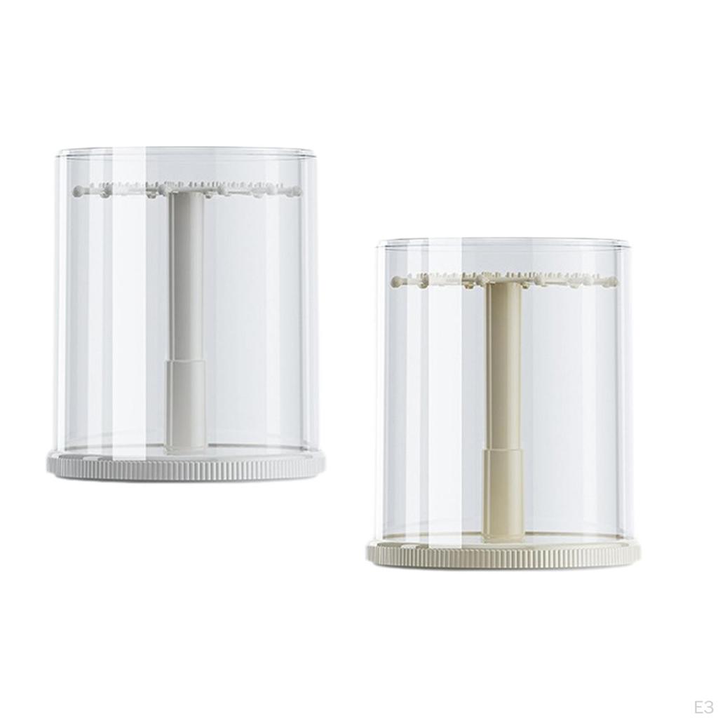Figure Clear Display Case Stand Countertop Modern Practical Necklace Hanger Doll Storage Box