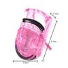 Mini Portable Eyelash Curler Clip with Rubber Eyelash Natural Curling Clip Cosmetic Tools Pink