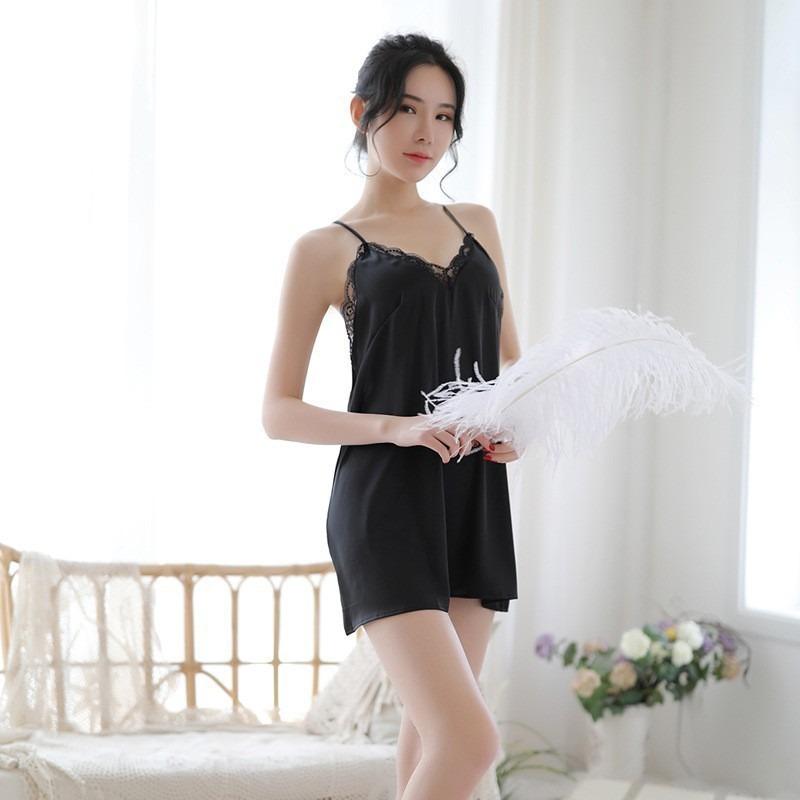 Halter Sexy Suspender Lace Pure Sex Underwear Short Skirt Free Women's Pajamas