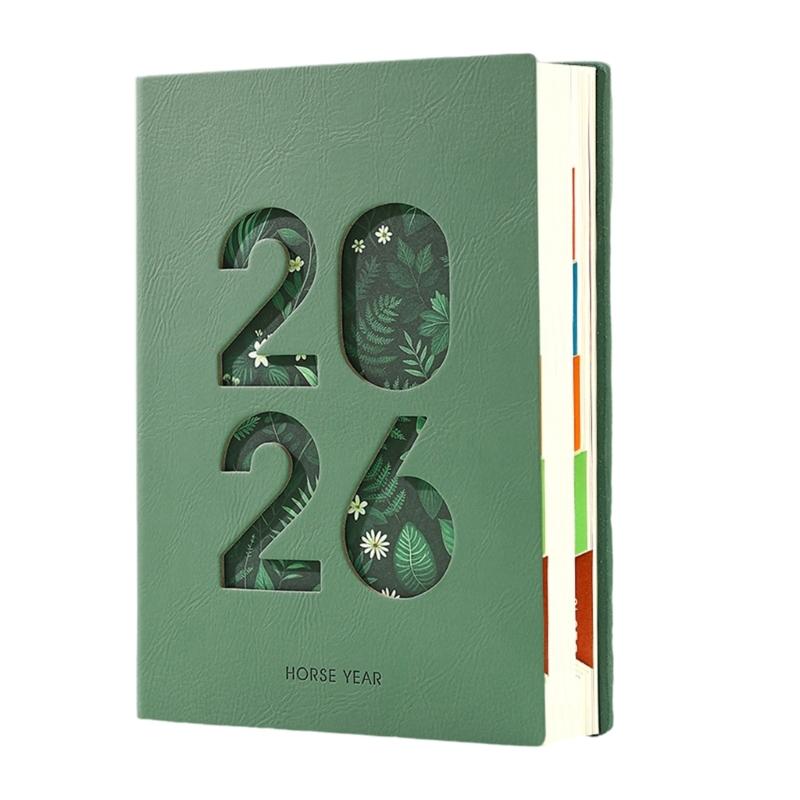 

2026 Day Planner 2026 Leather Academic Journal Notebook with 400 Pages Lined for Men Women Daily Scheduling Planning