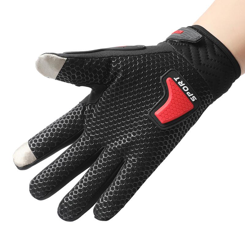 Riding Gloves Non Slip Driving  Outdoor Cycling Touch Screen Electric Bike Windproof and Cold Mountain Climbing Men's Fingers Spring and Autumn