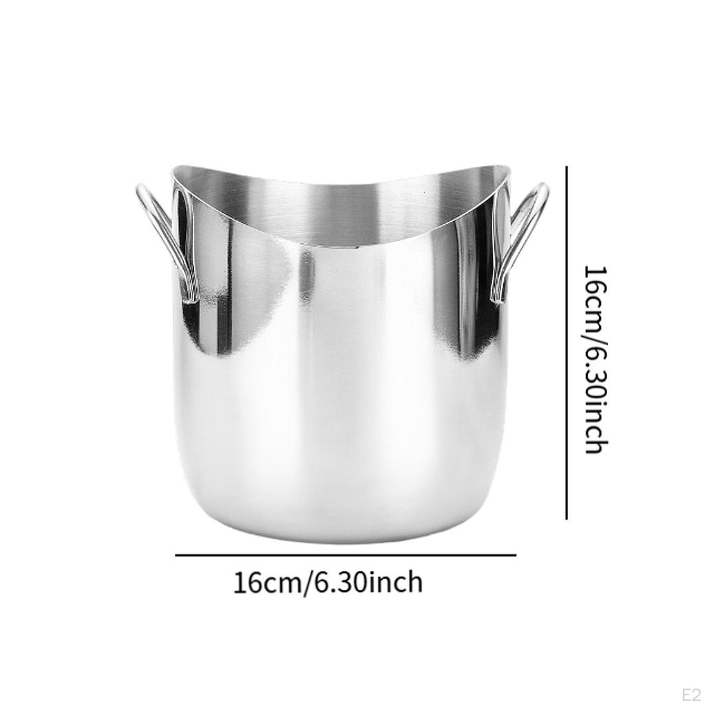 Stainless Steel Ice Bucket,Champagne Bucket with Handle,Sturdy,Drink Tub Wine Chiller for