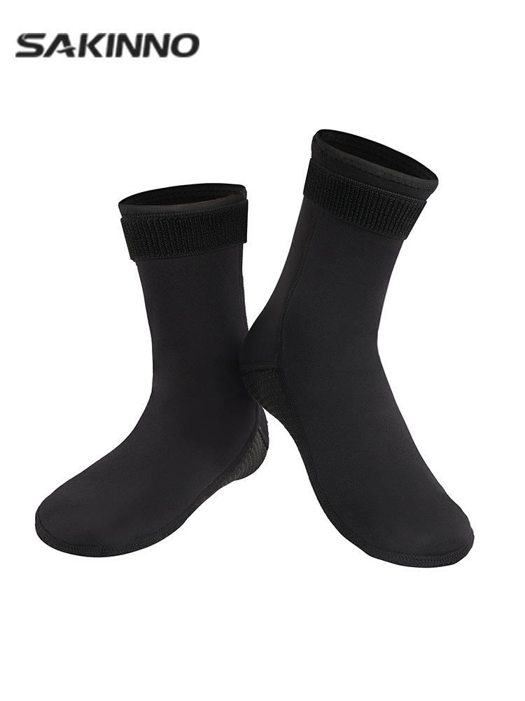 

3MM Non-slip Waterproof Diving Socks | Warm Snorkeling & Swimming Long Tube | Wear-resistant S (34-36) чёрный